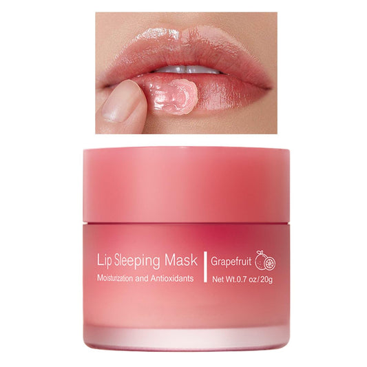 Lip Sleeping Mask, Long-Lasting Night Care Lip Balm for Dry Chapped Lips, Moisturizing & Repairing Lip Mask with Shea Butter, Deep Hydration Nourishing Lip Skin Care, 20G (03# Grapefruit)
